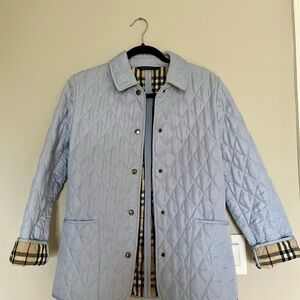 Burberry Light Blue Quilted Jacket
